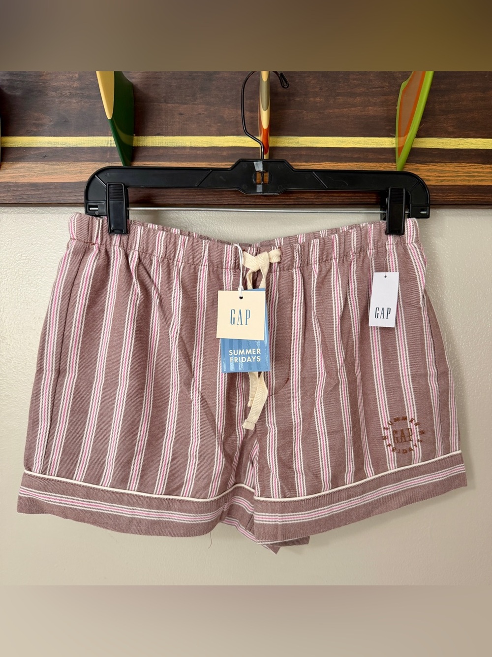 🤍 Gap × Summer Fridays Relaxed Flannel Stripe PJ Shirt & Boxers ⭐️NWT⭐️ SMALL - Picture 11 of 15